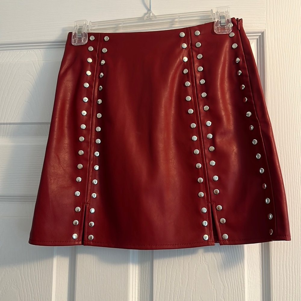 Red Leather Skirt